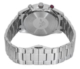 Emporio Armani Racer Chronograph White Dial Silver Steel Strap Watch for Men - AR11645
