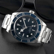 Tudor Black Bay Blue Dial Silver Steel Strap Watch for Men - 79030B-0001