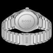 Hugo Boss Candor Blue Dial Silver Steel Strap Watch for Men - 1514076