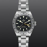 Tudor Black Bay Pro Black Dial Silver Steel Strap Watch for Men - M79470-0001