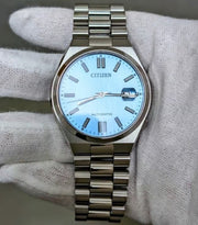 Citizen Tsuyosa Automatic Turquoise Blue Dial Silver Steel Strap Watch for Men - NJ0151-53L
