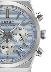 Seiko Conceptual Chronograph Ice Blue Dial Silver Steel Strap Watch for Men - SSB459P1