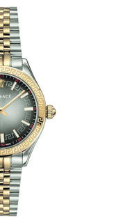 Versace Hellenyium Grey Dial Two Tone Steel Strap Watch for Women - VEHU00520
