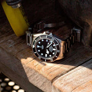 Tudor Pelagos Black Dial Grey Steel Strap Watch for Men - M25600TN-0001