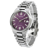 Citizen Tsuyosa Automatic Purple Dial Silver Steel Strap Watch for Men - NJ0200-50W