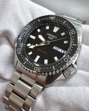 Seiko 5 Sports SKX Automatic Black Dial Silver Steel Strap Watch for Men - SRPL85K1