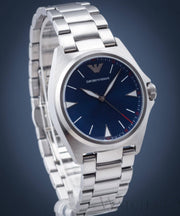 Emporio Armani Frederico Analog Blue Dial Silver Steel Strap Watch for Men - AR11620
