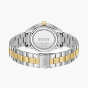 Hugo Boss Runner Chronograph Grey Dial Two Tone Steel Strap Watch for Men - 1514144