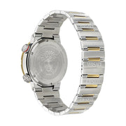 Versace Greca Logo Diver Quartz Green Dial Two Tone Steel Strap Watch for Men - VE8G00524