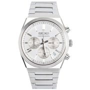 Seiko Conceptual Chronograph White Dial Silver Steel Strap Watch for Men - SSB451P1