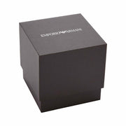 Emporio Armani Minimalist Green Dial Black Leather Strap Watch for Men - AR11601