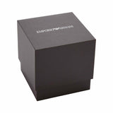 Emporio Armani Minimalist Green Dial Black Leather Strap Watch for Men - AR11601