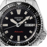 Seiko 5 Sports SKX Automatic Black Dial Silver Steel Strap Watch for Men - SRPL85K1