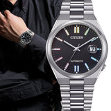 Citizen Tsuyosa Automatic Black Dial Silver Steel Strap Watch for Men - NJ0151-53E