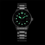 Citizen Mechanical Automatic Black Dial Silver Steel Strap Watch for Men - NJ0191-83E