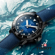 Tissot Seastar 2000 Professional Powermatic 80 Blue Dial Blue Nylon Strap Watch for Men - T120.607.37.041.00