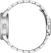 Citizen Mechanical Automatic White Dial Silver Steel Strap Watch for Men - NJ0191-83A