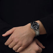 Citizen Mechanical Automatic Black Dial Silver Steel Strap Watch for Men - NJ0191-83E