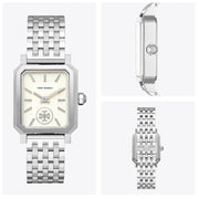 Tory Burch Robinson White Dial Silver Steel Strap Watch for Women - TBW1510