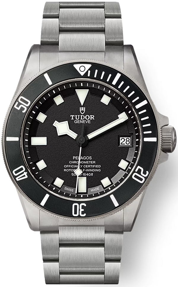 Tudor Pelagos Black Dial Grey Steel Strap Watch for Men - M25600TN-0001