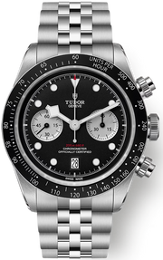 Tudor Black Bay Chrono Black Dial Silver Steel Strap Watch for Men - M79360N-0013