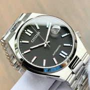Citizen Tsuyosa Automatic Black Dial Silver Steel Strap Watch for Men - NJ0151-53E