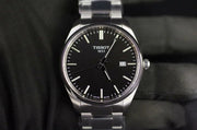 Tissot PR 100 Black Dial Silver Steel Strap Watch for Men - T150.410.11.051.00