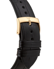 Emporio Armani Minimalist Green Dial Black Leather Strap Watch for Men - AR11601