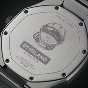 D1 Milano Ultra Thin Red Dial Silver Steel Strap Watch for Men - D1-UTBJ20