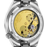 Citizen Tsuyosa Automatic Purple Dial Silver Steel Strap Watch for Men - NJ0200-50W