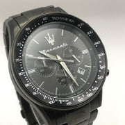 Maserati SFIDA Limited Edition Chronograph Black Dial Black Steel Strap Watch for Men - R8873640016