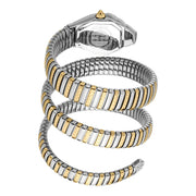 Just Cavalli Cristallo Mother of Pearl Dial Two Tone Steel Strap Watch for Women - JC1L307M0055