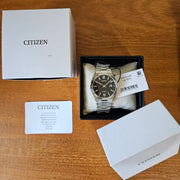 Citizen Tsuyosa Automatic Black Dial Silver Steel Strap Watch for Men - NJ0151-53E