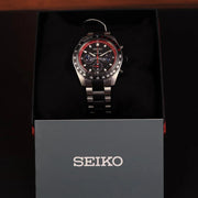 Seiko Prospex Speedtimer Solar Chronograph Datsun 240Z Collaboration Limited Edition Black Dial Two Tone Steel Strap Watch for Men - SSC957