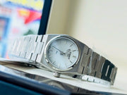 Tissot PRX Quartz Mother of Pearl Dial Silver Steel Strap Watch for Women - T137.010.11.111.00