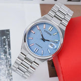 Citizen Tsuyosa Automatic Turquoise Blue Dial Silver Steel Strap Watch for Men - NJ0151-53L