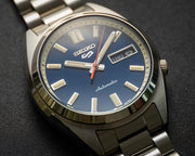 Seiko 5 Sports SNXS Automatic Blue Dial Silver Steel Strap Watch for Men - SRPK87K1