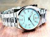 Citizen Tsuyosa Automatic Turquoise Blue Dial Silver Steel Strap Watch for Men - NJ0151-53L