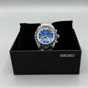 Seiko Speedtimer Solar US Special Edition Blue Dial Silver Steel Strap Watch for Men - SSC931