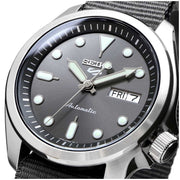 Seiko 5 Sports Automatic Grey Dial Grey Nylon Strap Watch for Men - SRPE61K1