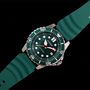 Citizen Mechanical Automatic Green Dial Green Rubber Strap Watch for Men - NJ0129-10X