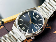 Citizen Tsuyosa Automatic Blue Dial Silver Steel Strap Watch for Men - NJ0200-50M