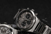 Seiko Conceptual Chronograph Grey Dial Silver Steel Strap Watch for Men - SSB455P1