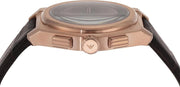 Emporio Armani Classic Chronograph Brown Dial Brown Leather Strap Watch for Men - AR0371
