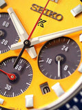 Seiko Prospex Solar Chronograph 1969 Re-interpretation Orange Dial Silver Steel Strap Watch for Men - SSC947