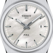 Tissot PRX Quartz Mother of Pearl Dial Silver Steel Strap Watch for Women- T137.210.11.111.00