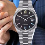 Citizen Tsuyosa Automatic Black Dial Silver Steel Strap Watch for Men - NJ0151-53E