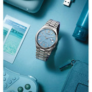 Citizen Tsuyosa Automatic Turquoise Blue Dial Silver Steel Strap Watch for Men - NJ0151-53L
