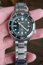 Seiko Prospex 140th Anniversary Limited Edition Automatic Scuba Divers Green Dial Silver Steel Strap Watch for Men - SPB207J1