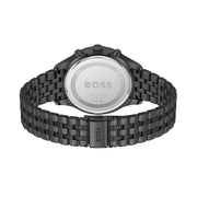 Hugo Boss Avery Chronograph Black Dial Black Steel Strap Watch for Men - 1514256